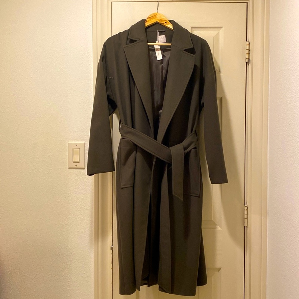 Stylish Olive Green Coat W Collection